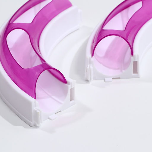 Игрушка для кошек Пижон 2-в-1 Круг и волна с 2 вариантами сборки, белая/фиолетовая  фото 5