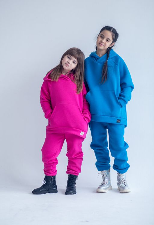 костюм утепленный футер 3хнитка с начесом, бирюза - Knitka wear фото 8