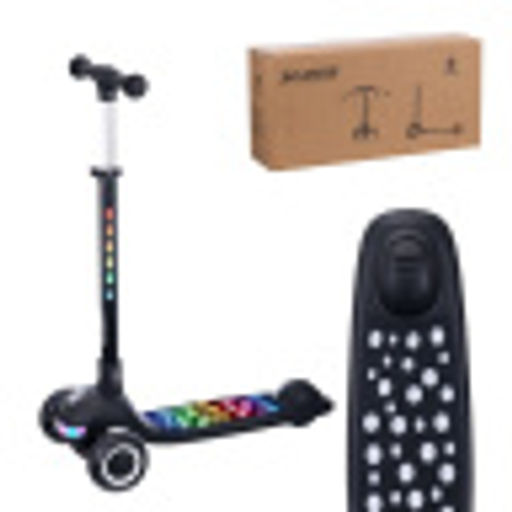 Самокат трехколесный Slider, светящиеся полиуретановые колёса и платформа, руль складной  фото 13