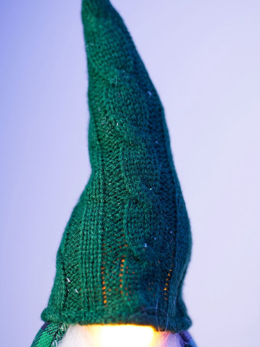 Фигура текстиль «Гном в зелёном» 42 см, 1 LED, от батареек AG13×3, свечение тёплое белое