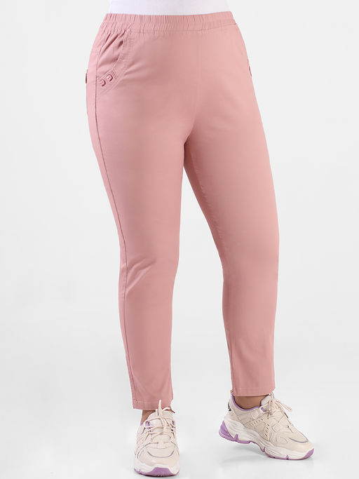 Брюки летние укороченные женские пудровые хлопок - Almond фото 2