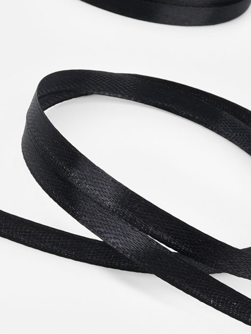 Цена за 10 шт. Лента атласная, 6 мм, 231 м, чёрная №39 - Арт узор фото 4