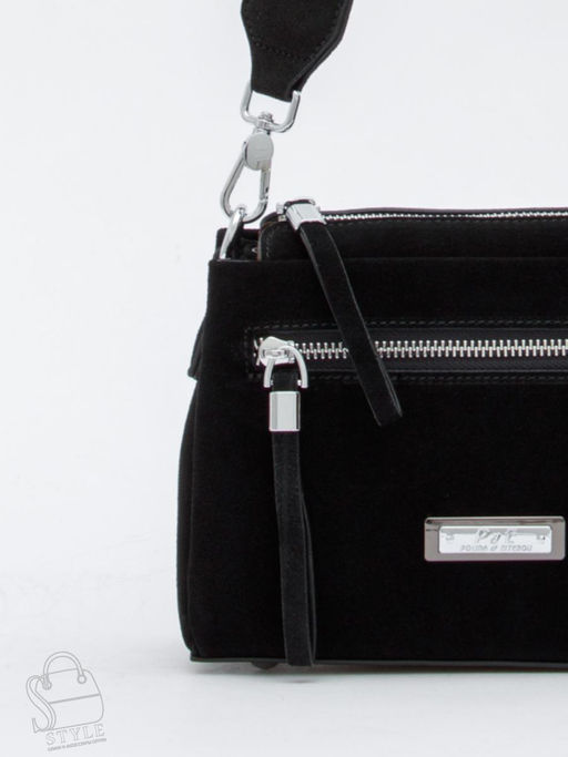 Сумка женская кожаная 1024CF black Polina&Eiterou