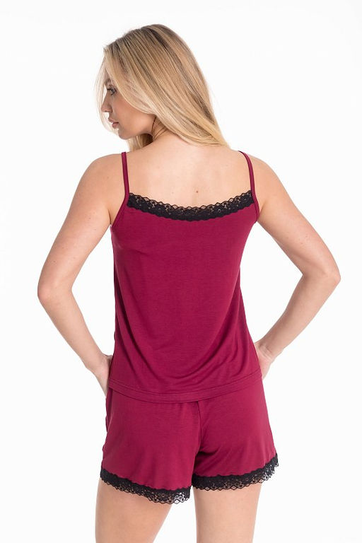 Пижама М325089б бордовый - Елена фото 5