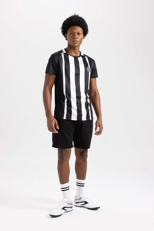 DeFactoFit Стандартная посадка Спортивная футболка с круглым вырезом и короткими рукавами с принтом  фото 2