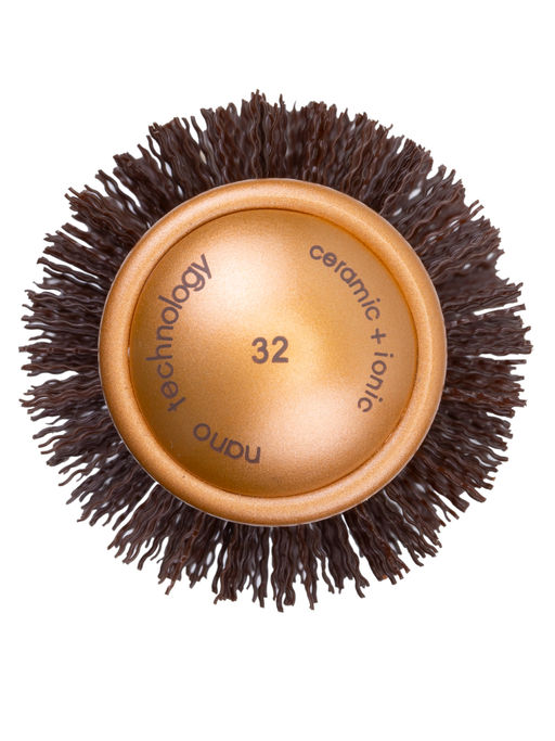 Kristaller Термобрашинг для укладки волос / Ceramic + Ionic TG-X16/32, 32 мм, коричневый