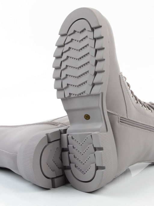 04-PAT178-2Z GRAY Ботинки зимние женские (натуральная кожа, 100% шерсть)