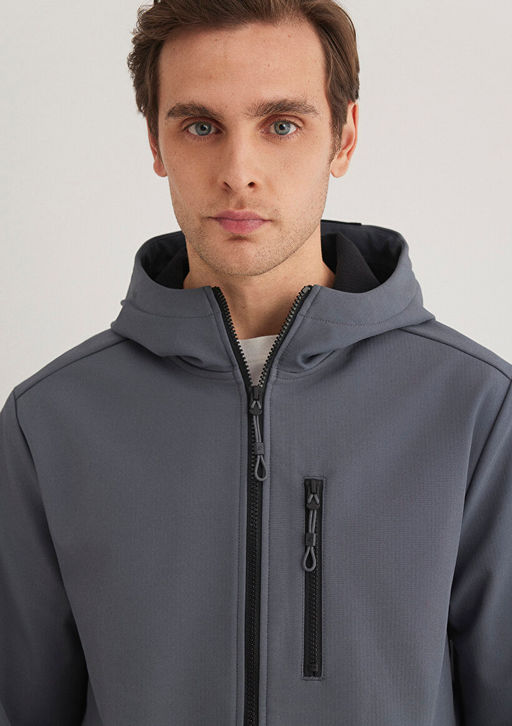 Kapusonlu Lacivert Ceket - Mavi фото 7