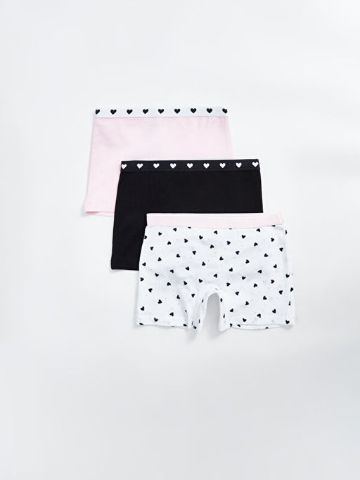 Bask?l? K?z ?ocuk Boxer 3l?