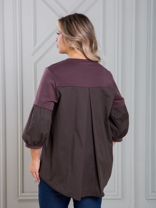 Блузка 1319 шоколадный - Novita фото 5