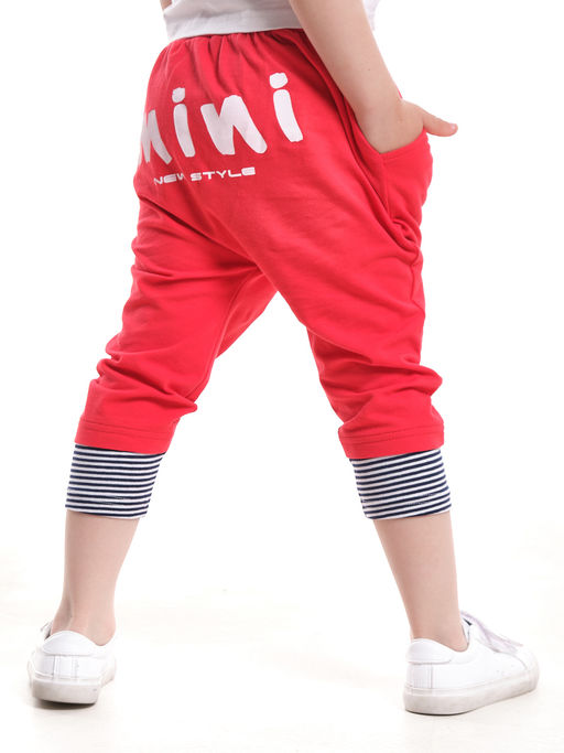Бриджи трикотажные с принтом UD 0312 красный - Mini maxi фото 7
