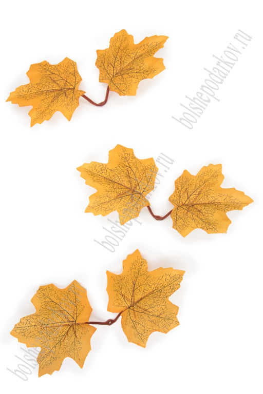 Листик кленовый 8*10 см (25 гр/20 шт) SF-8038, оранжевый №3 - Больше подарков фото 2