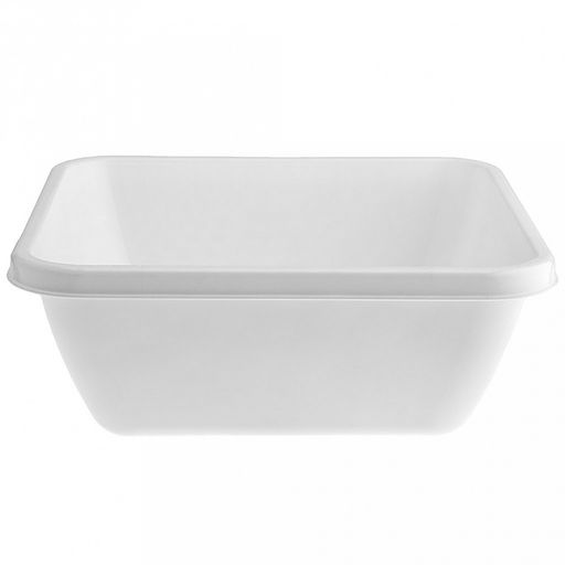 Таз пластмассовый 12л 36х36х13,5см, квадратный, белый (Россия)