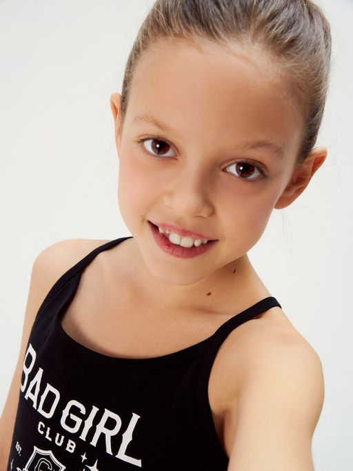 ACOOLA / Майка детская для девочек Koral черно-белый фото 2