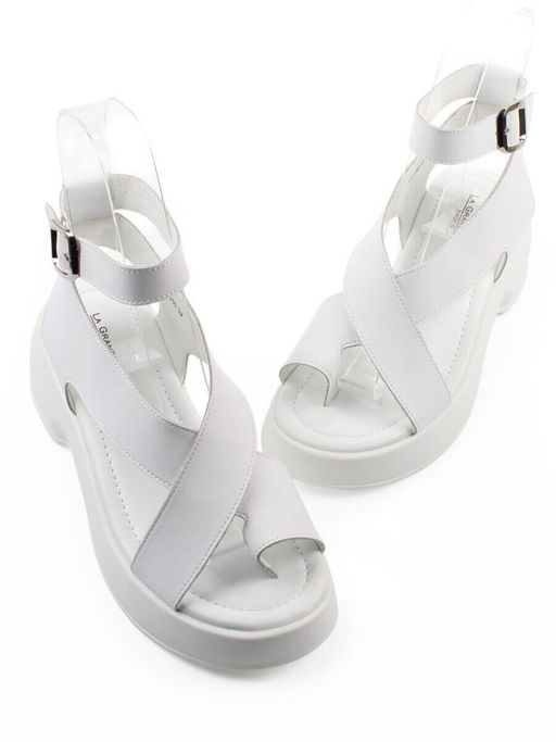 08-XT148-010 WHITE Босоножки женские (натуральная кожа)