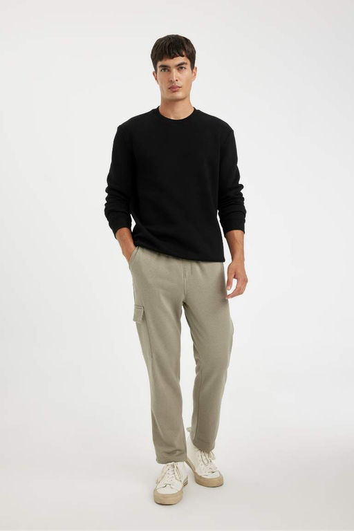 Мужские облегающие спортивные штаны с карманами-карго и прямыми штанинами - Defacto фото 3