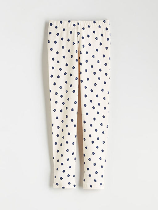 ?i?ek Desenli Fitilli K?z ?ocuk Tayt