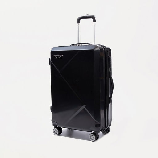 Чемодан средний 24, кодовый замок, цвет чёрный - Simaland фото 3