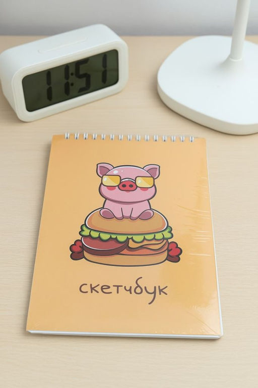Скетчбук Cool pig with glasses, 14х20 см, плотность 100 гр