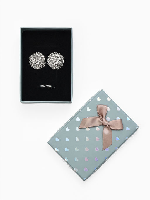 Набор подарочных коробочек 6 шт. под набор «Сердечки», 7×9.5, цвет серый (7528512)