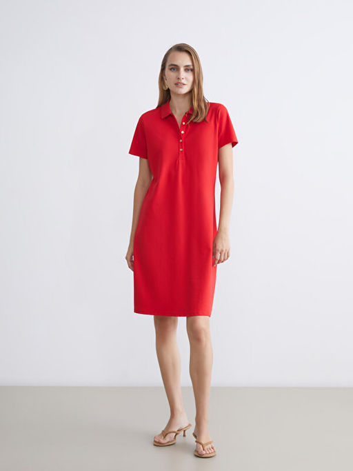 Polo Yaka A Kesim Pike Elbise