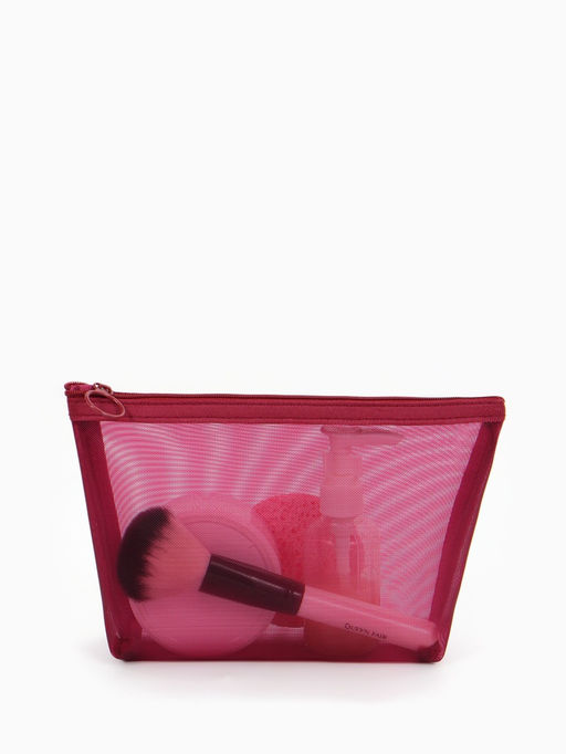 Косметичка дор Сетка 17*6,5*13,5, отд на молнии, бордовый