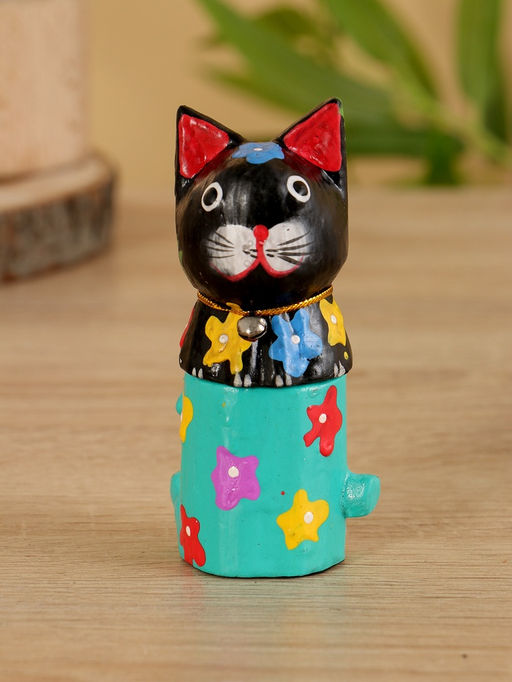 Сувенир «Кот в кастрюльке», 4×4×10 см, дерево