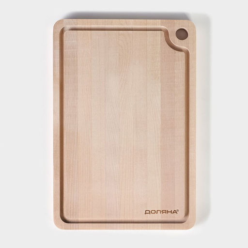 Доска разделочная деревянная с канавкой, 33221,5 см, берёза - Доляна фото 3