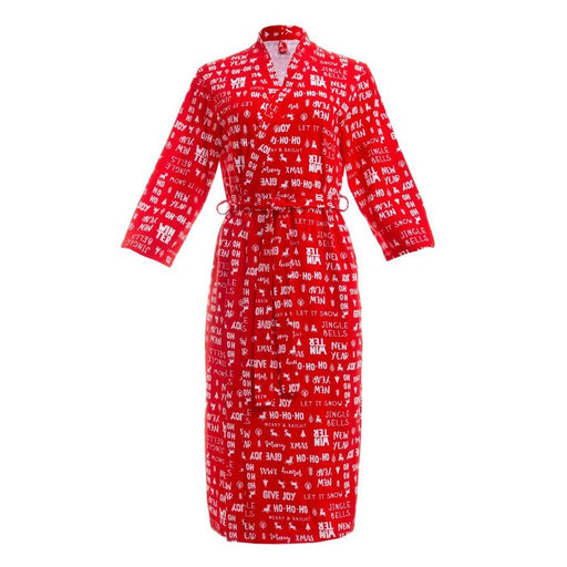 Халат домашний женский KAFTAN Give joy, размер 40-42, красный