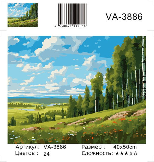 Картина по номерам на холсте и подрамнике 40х50 см
