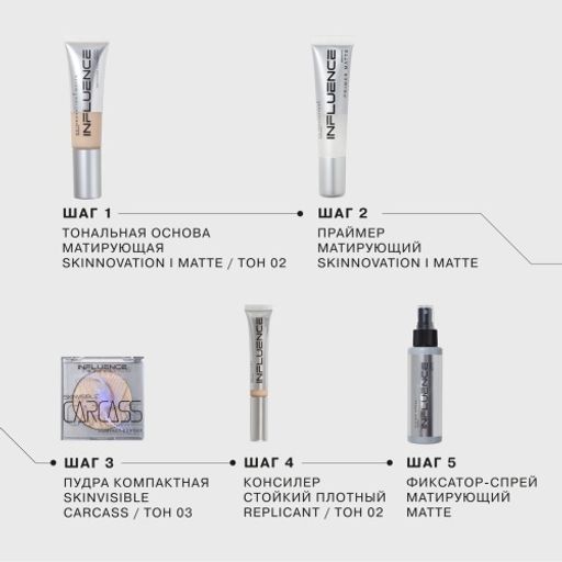 Influence Beauty Пудра компактная Skinvisible carcass тон 03 бежевый  фото 6