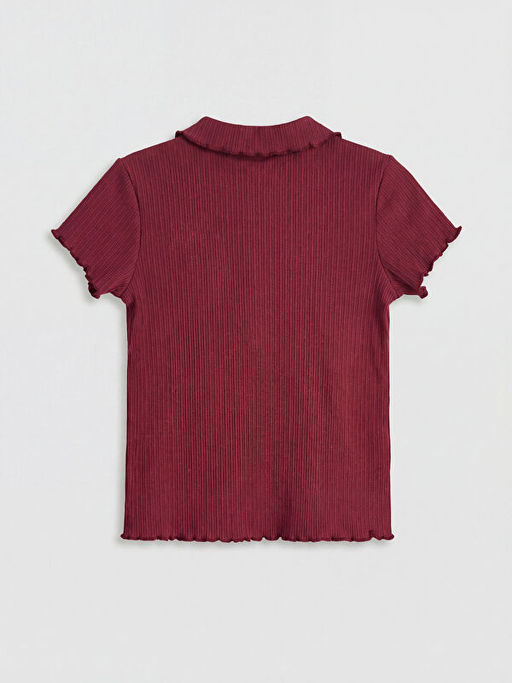 Bebe Yaka Bask?l? K?z ?ocuk Ti??rt