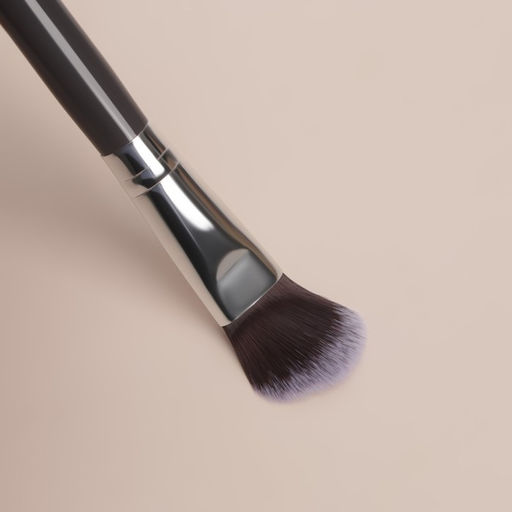 Кисть для макияжа Brush GRAPHITE, 17 (+/- 1) см, цвет тёмно-серый/серебристый - Queen fair фото 4