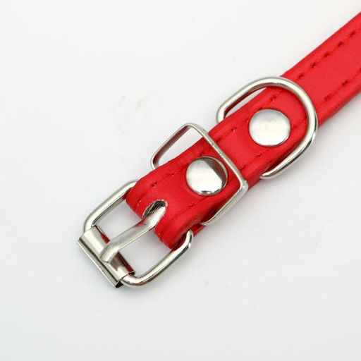 Ошейник-селедка со щенком, 29-32 х 2,5 см, искусственная кожа, красный - Пижон фото 3