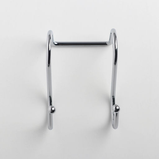 Цена за 2 шт. Крючок для рейлинга двойной, d=2.5 см, 6 см, хромированный