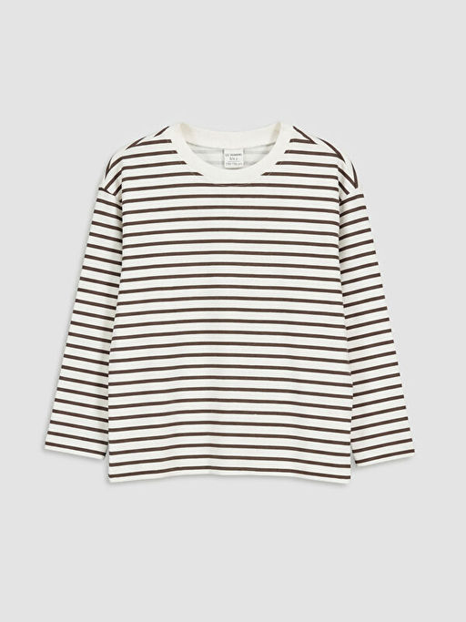 Bisiklet Yaka ?izgili Erkek ?ocuk Ti??rt