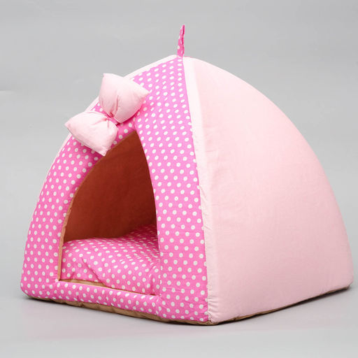 Домик-вигвам Нежность, 40 х 40 х 37 см, бязь, розовый - Пижон фото 2
