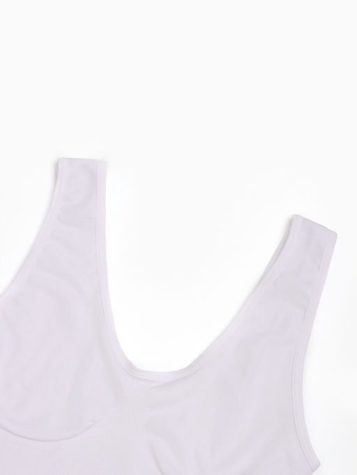 Топы бесшовные MINAKU, набор 3 шт., размер 50, цвет белый, чёрный, бежевый