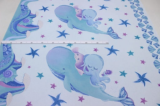 Перкаль Морские приятели, (комп), ш.1.5м, хлопок-100%, 105гр/м.кв - Купава фото 4
