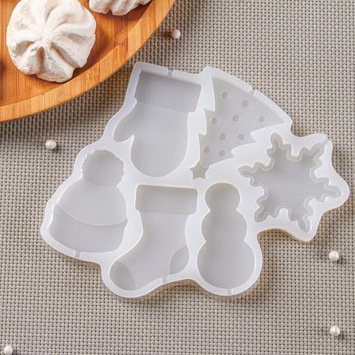 Форма для леденцов Новогодние леденцы, силикон, 6 ячеек, 15?13 см, прозрачная