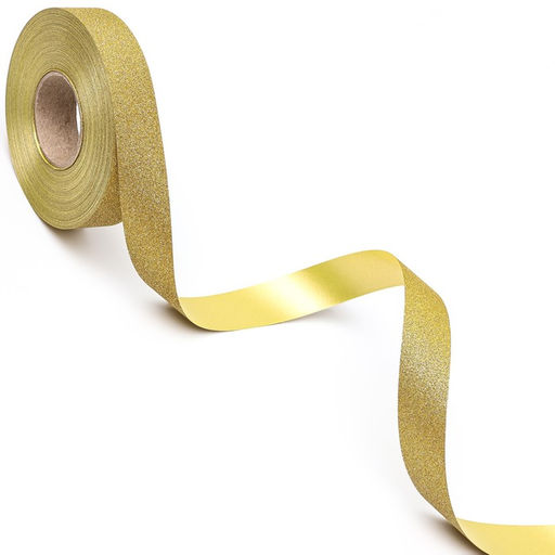 Цена за 4 шт. Лента ТИФФАНИ для декора и подарков,золото, 2 см х 50 м - Simaland фото 3
