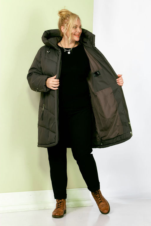 Куртка SHETTI 2204 серо-зелёный