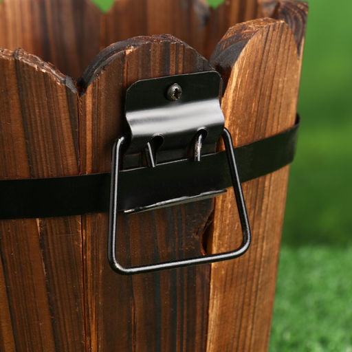 Набор кашпо для цветов, 18×15×12 см, деревянный, 3 шт.