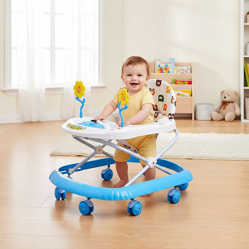 Ходунки "Цветочки" (цвет белый/голубой)