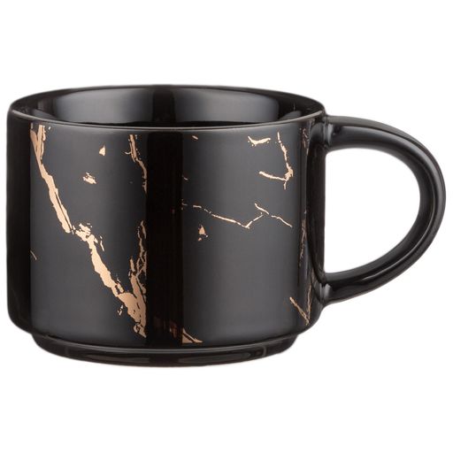 НАБОР КРУЖЕК НА МЕТАЛЛ. ПОДСТАВКЕ LEFARD FANTASY 4 ШТ. 300 МЛ ЧЕРНЫЙ  фото 4