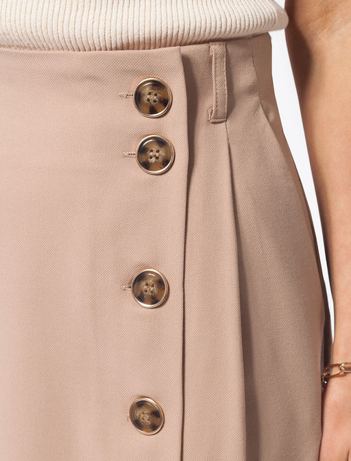 Юбка с асимметричной застежкой и карманами из эластичной поливискозы - Vilatte фото 2