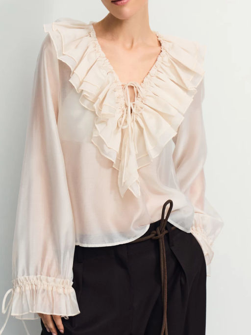 Блуза из шифона с воланами / Zarina