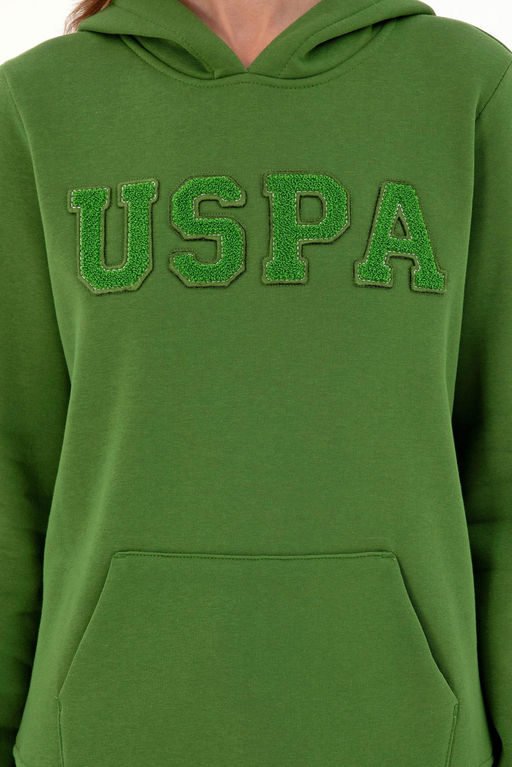 Женский зеленый базовый свитшот Неожиданная скидка в корзине - U.s. polo assn фото 6