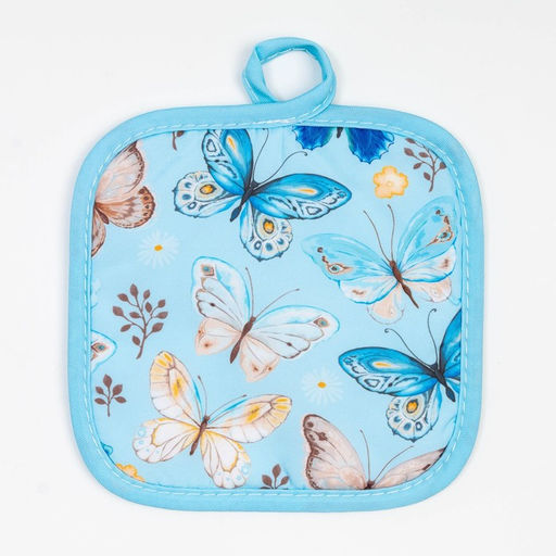 Кухонный набор 2 прихватки Этель Бабочки , прихватка 17х17 см, варежка 24х16 см, 100% п/э  фото 4