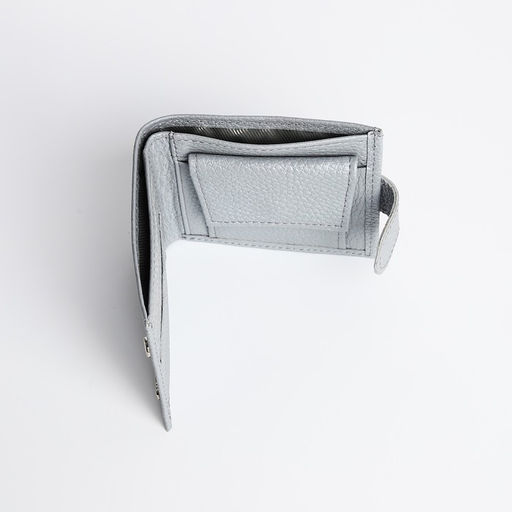 Кошелёк на кнопке, TEXTURA, цвет серый  фото 5